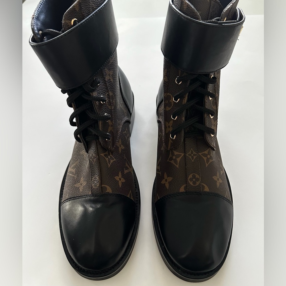 Louis Vuitton Brown and Black Monogram Boots - Picture 5 of 11